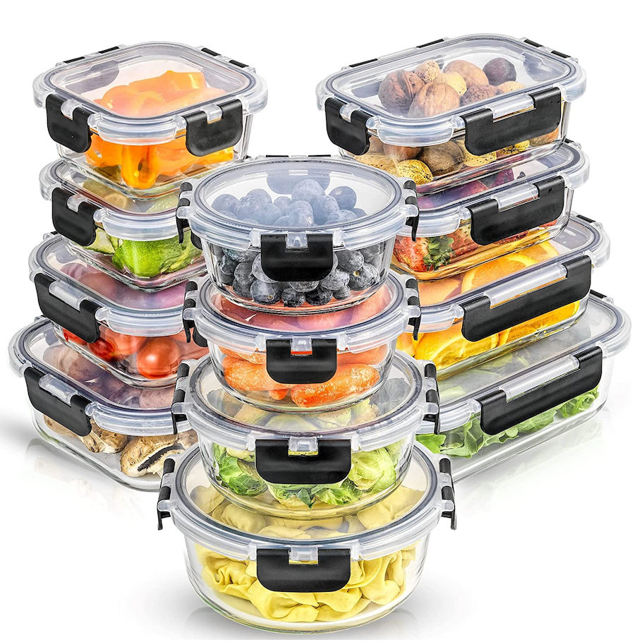 JoyFul by JoyJolt 24-Piece Borosilicate Glass Storage Containers